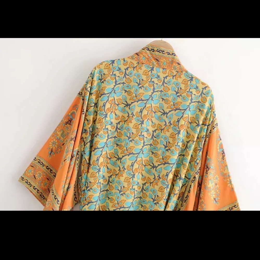 NEW VINTAGE BOHEMIAN ROBE KIMONO - Picture 11 of 15